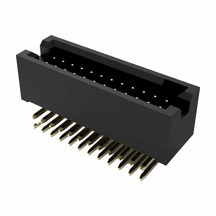 Intestazione da 1,27 mm in scatola maschio doppia riga angolo destro dip2