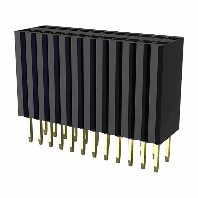 1,27x2,54 mm di immersione di intestazione femminile singola